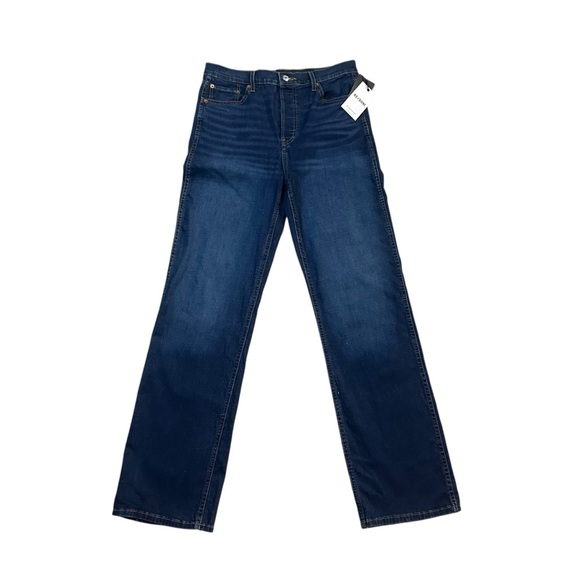 Re/Done 90s High Rise Loose Jeans Size 29 NWT Deep Faded Blue Button Fly - Picture 1 of 12